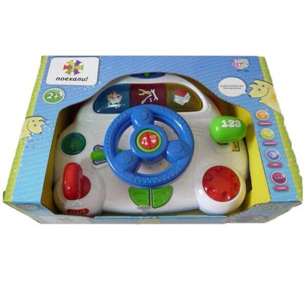 

Автотренажер "Поехали" 7066 (12) "Play Smart", русское озвучивание, направление, свет, звук, 2 вида, в коробке