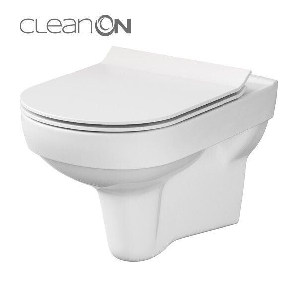 

Унитаз CET 794 CITY CLEAN ON подвесной з сиденьем дюропласт лифт SLIM Cersanit Белый (000020744)