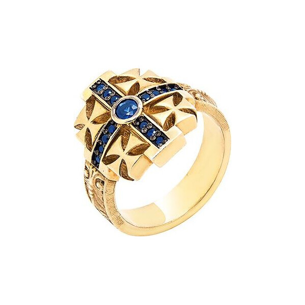 

Кольцо из серебра с сапфирами, размер 16.5 (1528839)