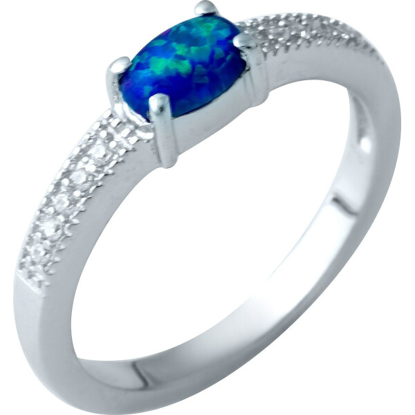 

Кольцо из серебра с куб. циркониями и опалом, размер 16.5 (1618886)