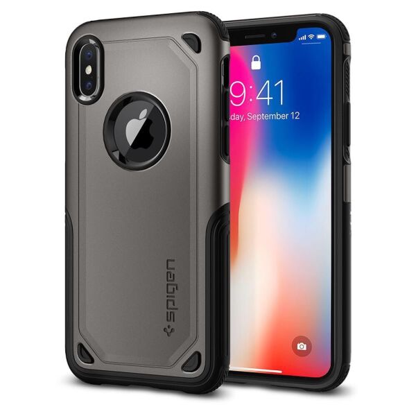 

Чехол Spigen для iPhone X Hybrid Armor, Gunmetal (057CS22350)