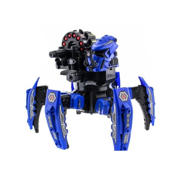 

Робот-паук радиоуправляемый Space Warrior с ракетами и лазером Keye Toys 31х33х40 см Синий