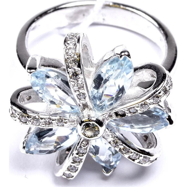 

Кольцо из серебра с топазами и куб. циркониями, размер 15.5 (1632238)