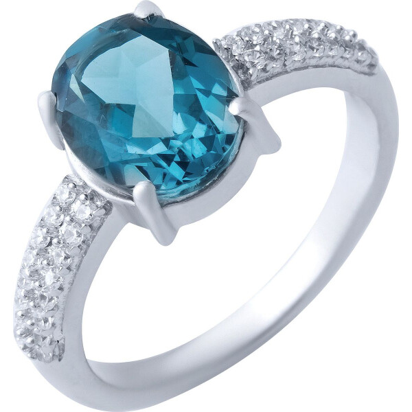 

Кольцо из серебра с топазом и куб. циркониями, размер 17 (1632749)