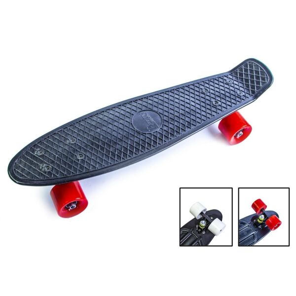 

Скейтборд "Penny Board Black", усиленный пластик, прочная алюминиевая подвеска, матовые колеса