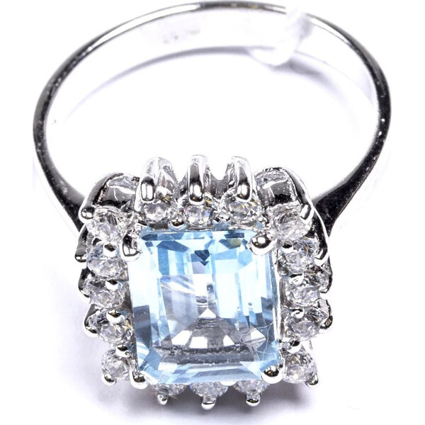 

Кольцо из серебра с топазом и куб. циркониями, размер 16 (1647572)