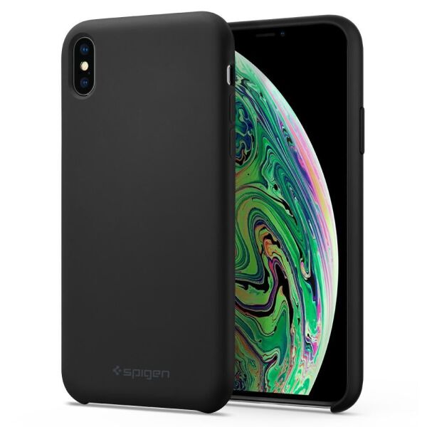 

Чехол Spigen для iPhone XS Max Silicone Fit, Black (065CS25653)