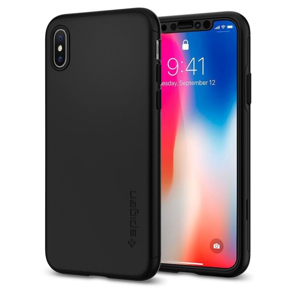 

Чехол Spigen для iPhone X Thin Fit 360, Black (057CS22177)