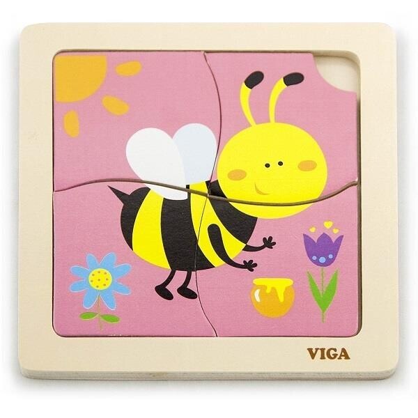 

Пазл Пчелка Viga Toys 15х15х1 см Разноцветный