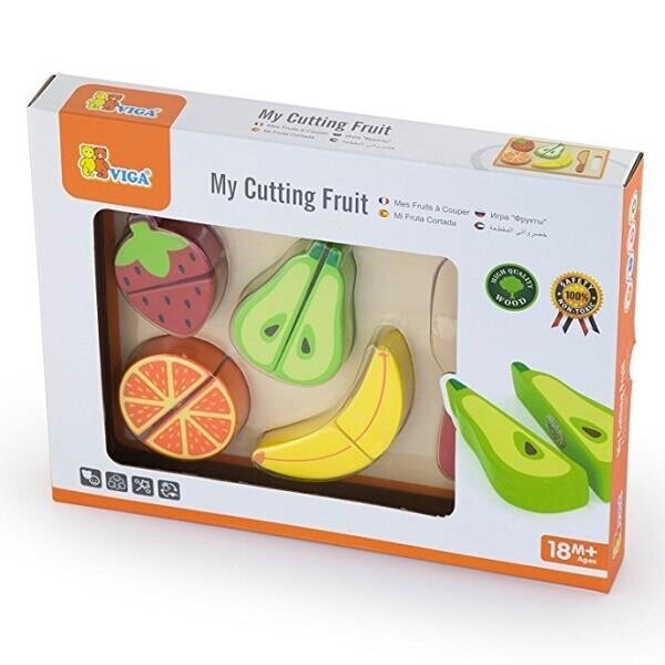 

Игровой набор Фрукты Viga Toys 22х15х2,5 см Разноцветный
