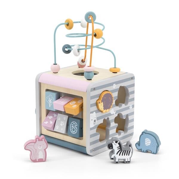 

Деревянный бизикуб PolarB 5 в 1 Viga Toys Разноцветный