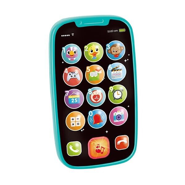 

Игрушка Мой первый смартфон Hola Toys 7,1х12,5х2,6 см Голубой, разноцветный