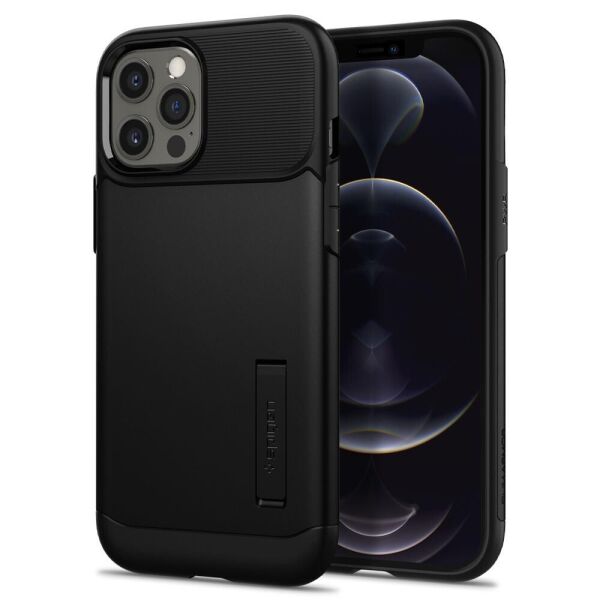 

Чехол Spigen для iPhone 12 Pro Max Slim Armor, Black (ACS01479)