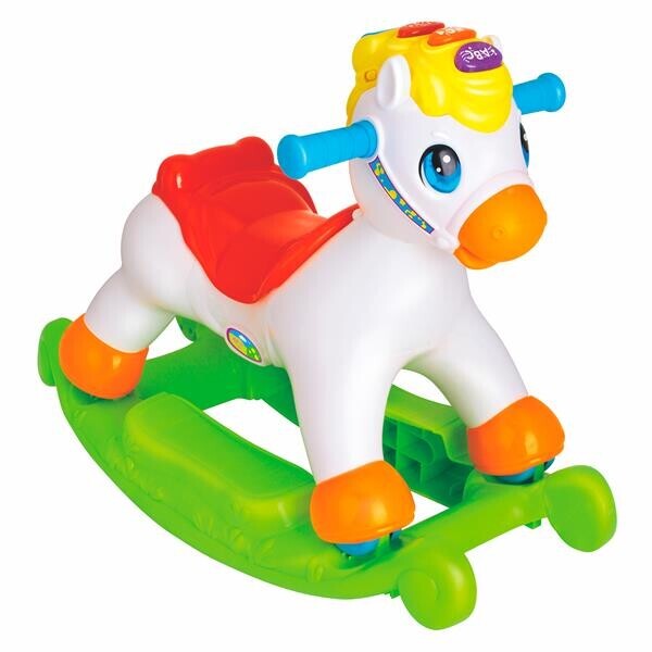 

Качалка-каталка Пони с музыкой Hola Toys 31х62х49 см Разноцветный
