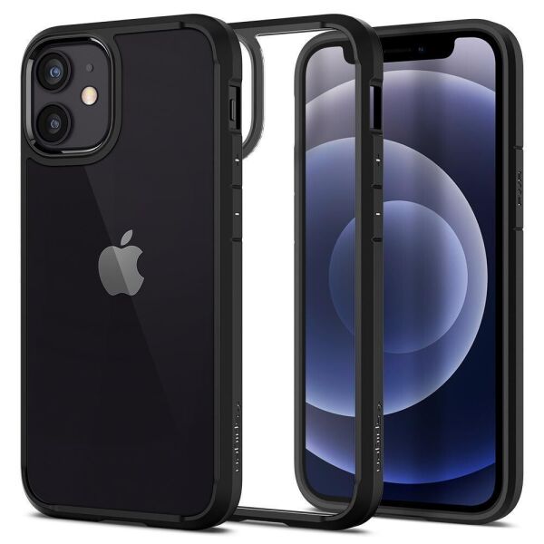 

Чехол Spigen для iPhone 12 mini 5.4" (2020) Ultra Hybrid, Matte Black (ACS01746)