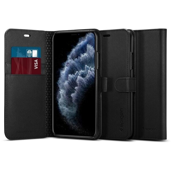 

Книжка-Чехол Spigen для iPhone 11 Pro Wallet S, Black (077CS27247)