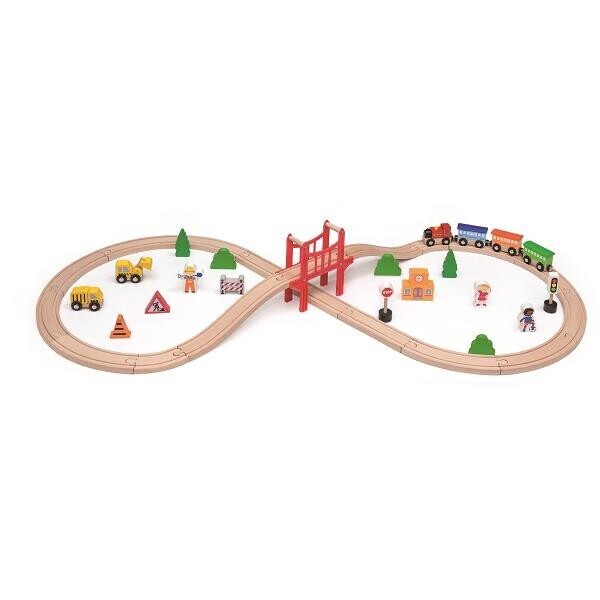 

Железная дорога 39 деталей Viga Toys 104х44,5х14,5 см Разноцветный