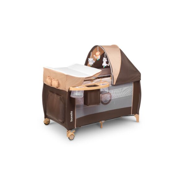 

Кроватка-манеж SVEN PLUS BEIGE STRIPES Lionelo 125x65x77 см