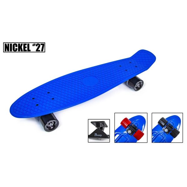 

Скейтборд "Penny Board Nickel 27", Синий цвет, усиленный пластик, матовые колеса