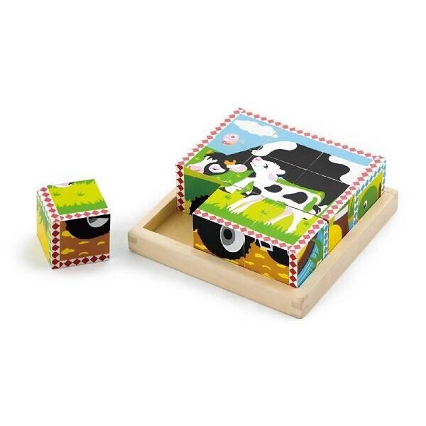 

Пазл-кубики Ферма Viga Toys 34х34х35 см Разноцветный
