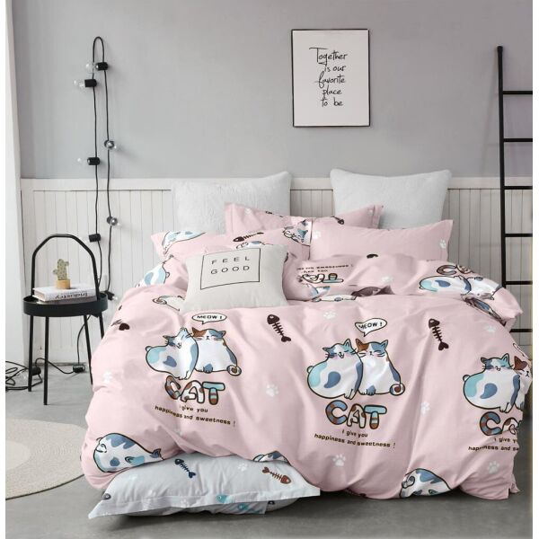 

Постельное белье Zastelli Cats on Pink бязь евро 200*220
