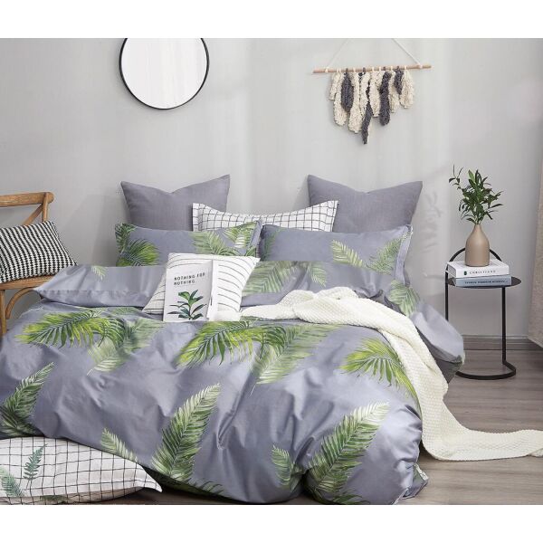 

Постельное белье Zastelli Leaves on Blue бязь евро 200*220