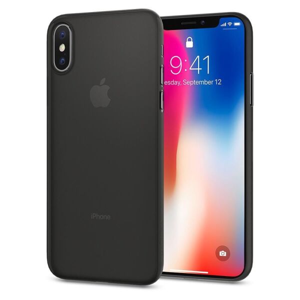 

Чехол Spigen для iPhone XS/X, Air Skin, Black (063CS24910)