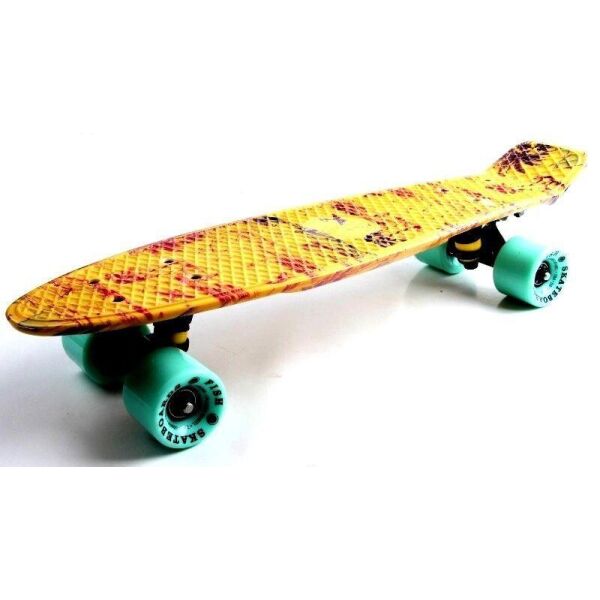 

Скейтборд "Penny Board Fish Palm 2", усиленный пластик, матовые колеса