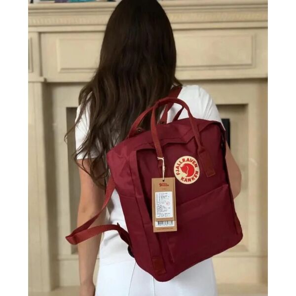 

Рюкзак Fjallraven Kanken Classic бордовый стильный городской непромокаемый рюкзак