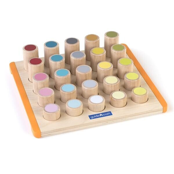 

Набор деревянных блоков Manipulatives Цилиндры Guidecraft 32х35х10 см Разноцветный