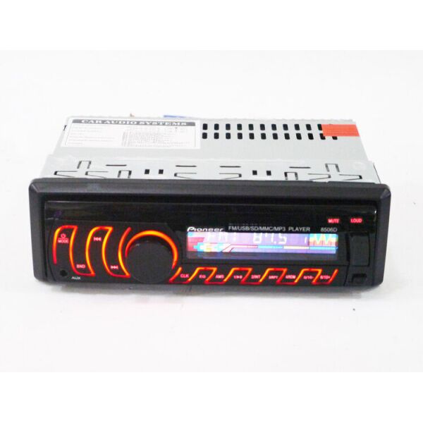 

Автомагнитола 1DIN MP3-8506D RGB/Съемная, Автомобильная магнитола, RGB панель + пульт управления