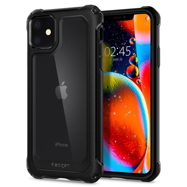 

Чехол Spigen для iPhone 11 Gauntlet, Carbon Black (ACS00064)
