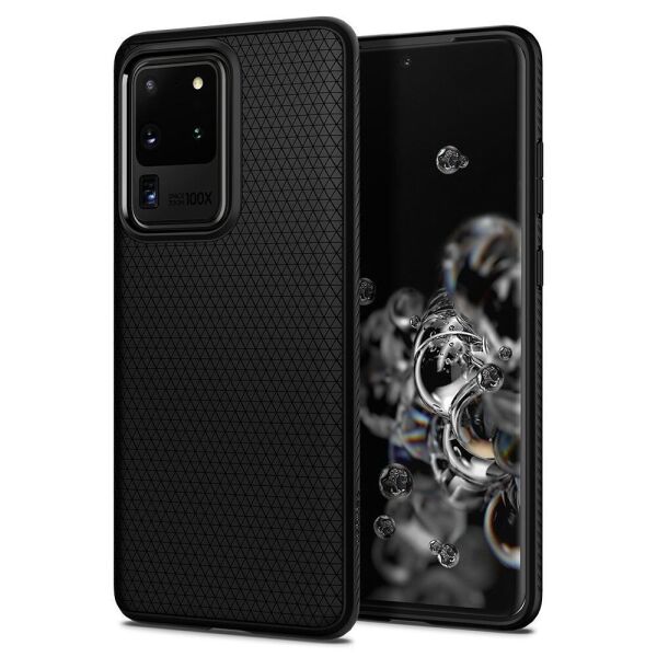 

Чехол Spigen для Samsung Galaxy S20 Ultra, Liquid Air, Matte Black (ACS00712)