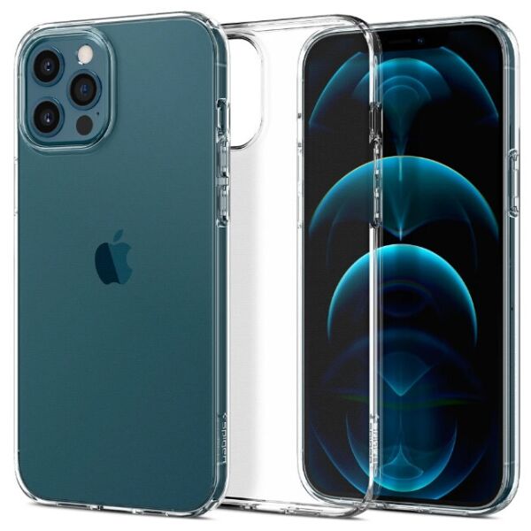 

Чехол Spigen для iPhone 12 Pro Max Liquid Crystal, Crystal Clear (ACS01613)