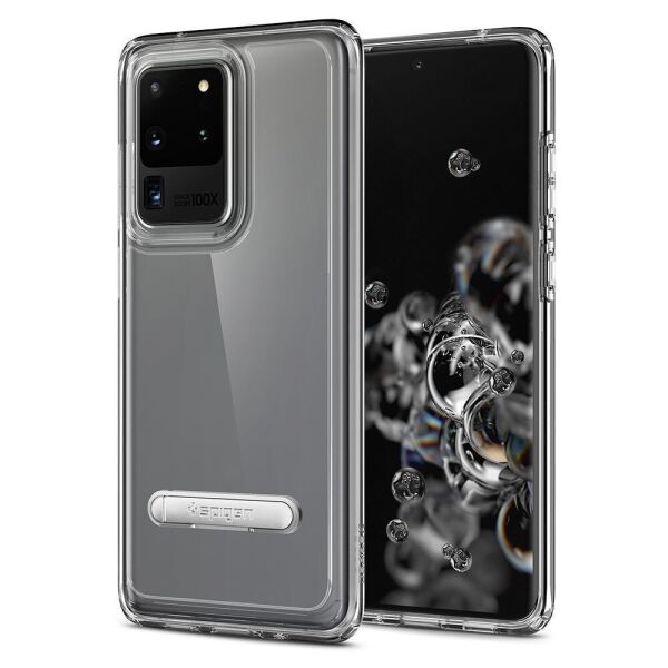 

Чехол Spigen для Samsung Galaxy S20 Ultra серии Ultra Hybrid S, Crystal Clear (ACS00715)