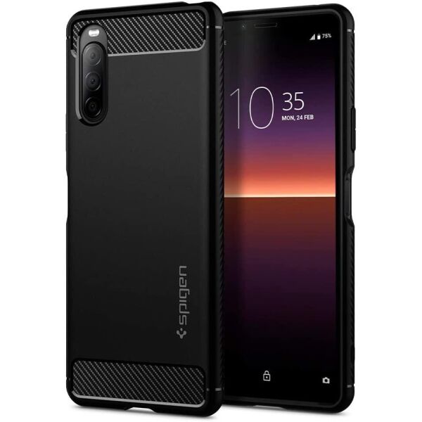 

Чехол Spigen для Sony Xperia 10 II Rugged Armor, Matte Black (ACS01382)