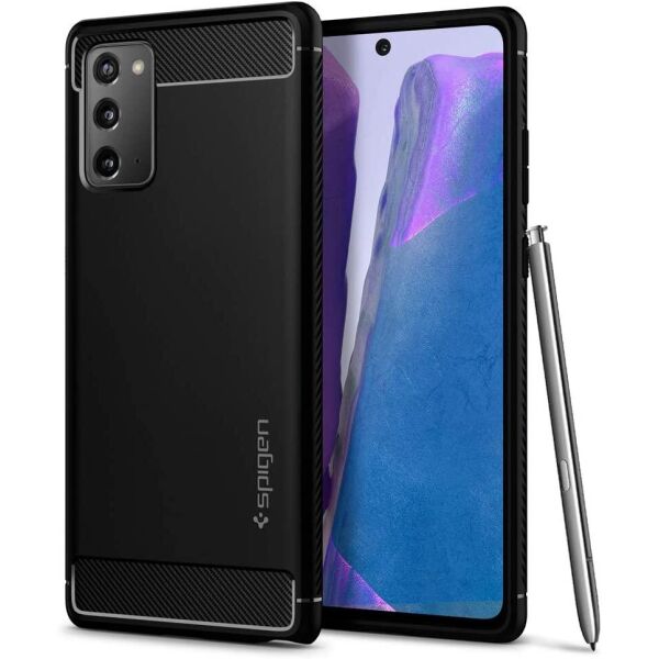 

Чехол Spigen для Samsung Galaxy Note 20 - Rugged Armor, Matte Black (ACS01417)