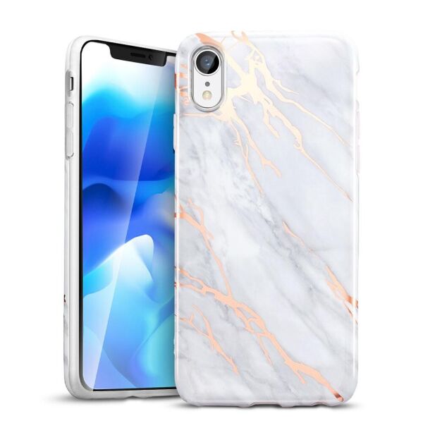

Чехол ESR для iPhone XR Marble Slim, Gray Gold (4894240071717)