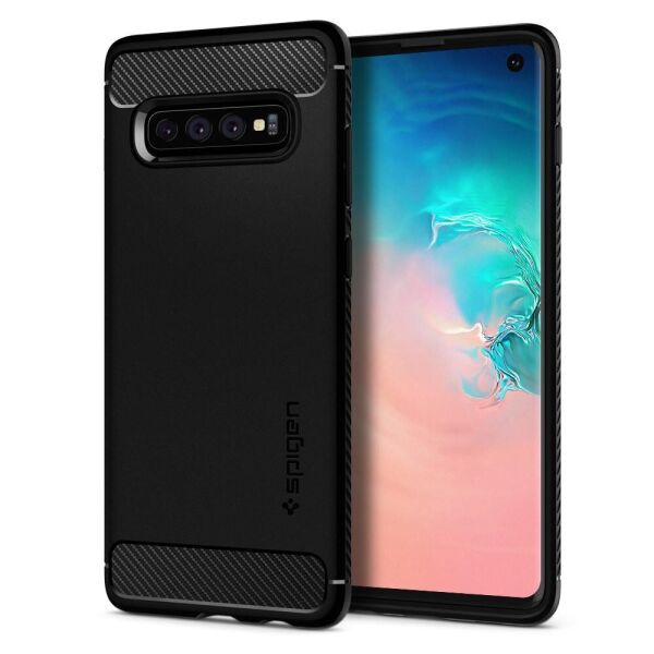 

Чехол Spigen для Samsung Galaxy S10 Rugged Armor, Black (605CS25800)