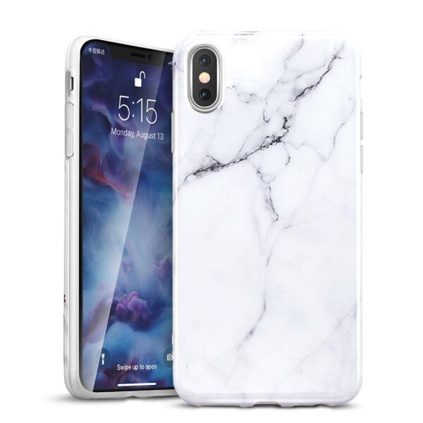 

Чехол ESR для iPhone XS/X Marble Slim, White (4894240054673)