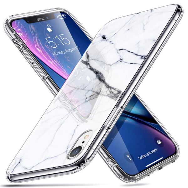 

Чехол ESR для iPhone XR Mimic Marble Tempered Glass, White Sierra (4894240066942)