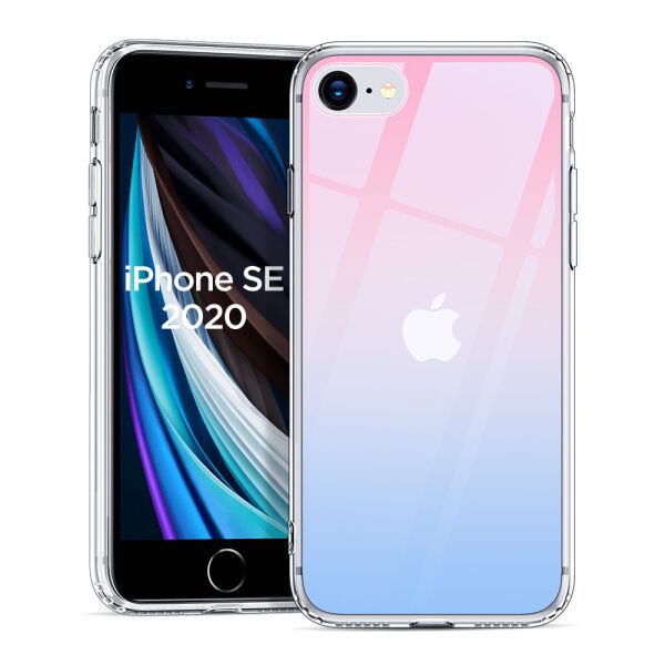 

Чехол ESR для iPhone SE 2020/8/7 Mimic Tempered Glass, Red+Blue (3C01186760602)