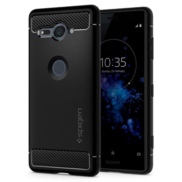 

Чехол Spigen для Sony Xperia XZ2 Compact, Rugged Armor, Black (G12CS23351)