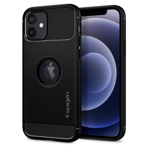 

Чехол Spigen для iPhone 12 / 12 Pro Rugged Armor, Black (ACS01700)