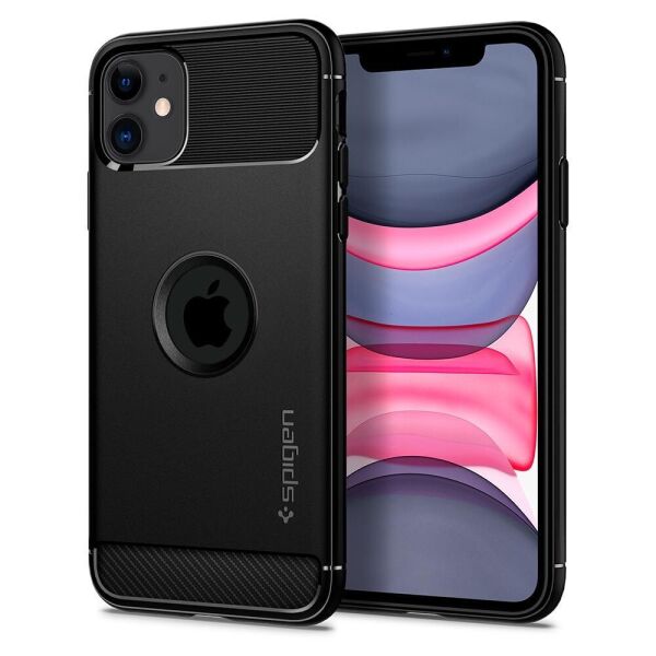 

Чехол Spigen для iPhone 11 Rugged Armor, Black (076CS27183)