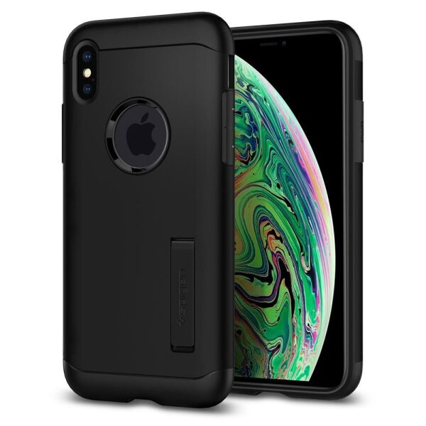 

Чехол Spigen для iPhone XS Max, Slim Armor, Black (065CS25156)