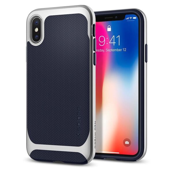 

Чехол Spigen для iPhone X Neo Hybrid, Satin Silver (057CS22167)
