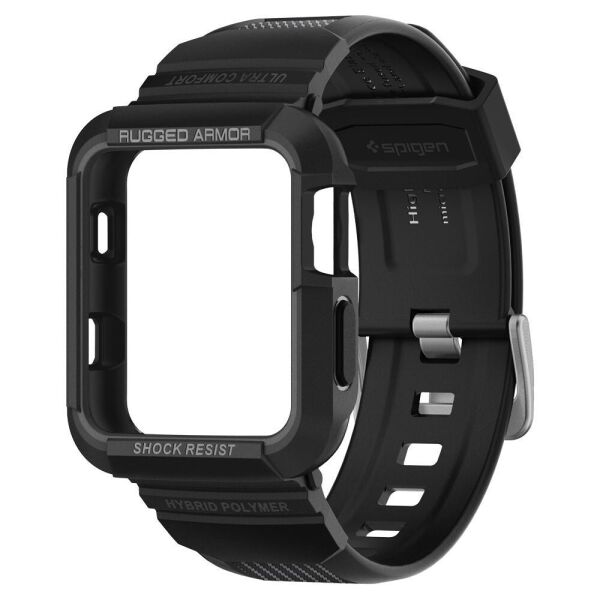 

Чехол и ремешок Spigen для Apple Watch Rugged Armor Pro 2 in 1 (42mm), Black (059CS22408)