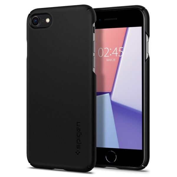 

Чехол Spigen для iPhone SE 2020/8/7 Thin Fit, Mat Black (ACS00940)