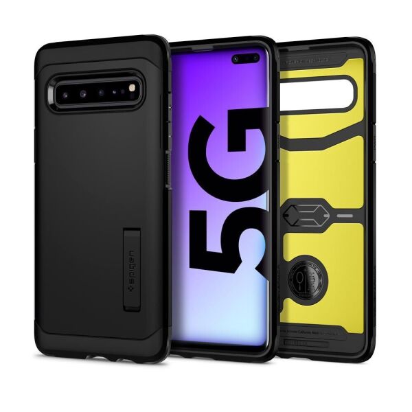 

Чехол Spigen для Samsung Galaxy S10 5G - Tough Armor, Black (614CS26155)